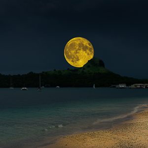 Moonlit Majesty Over Pigeon Island